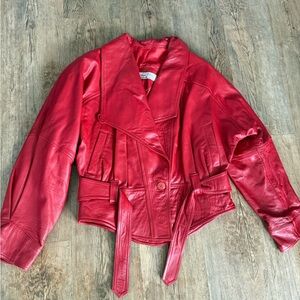 Vera Pelle Vibrant Red Leather Jacket